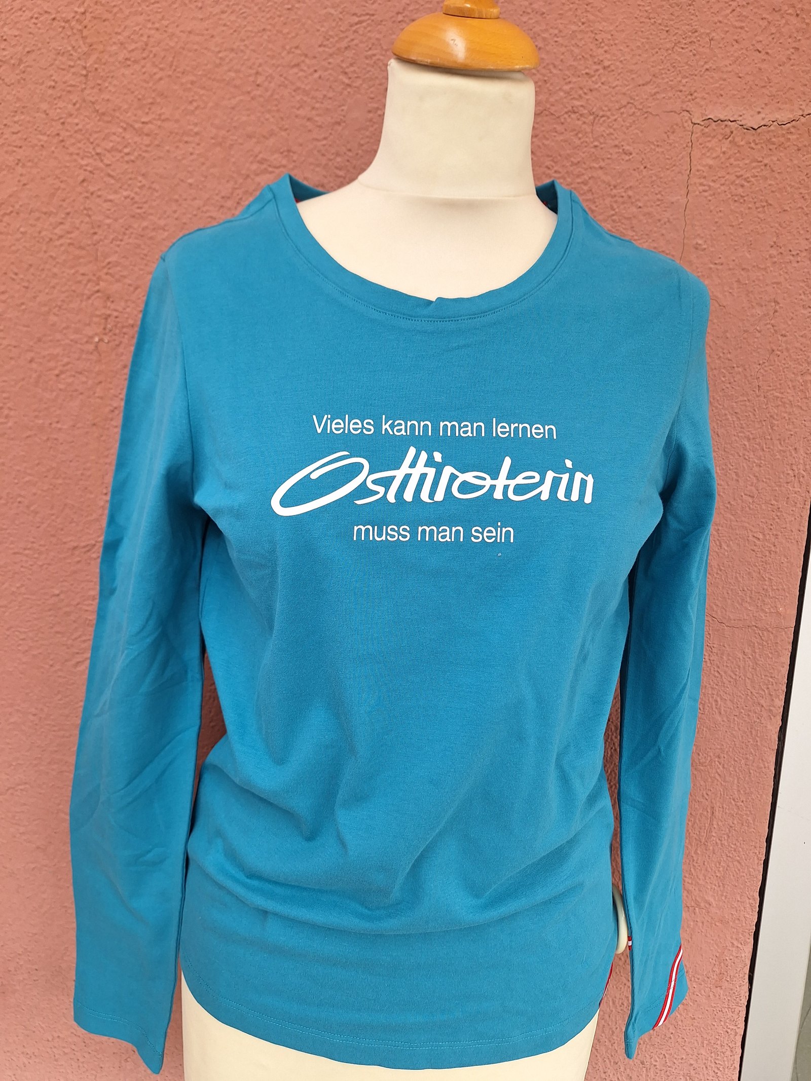 Damen Longsleeve "Vieles kann man.." petrol