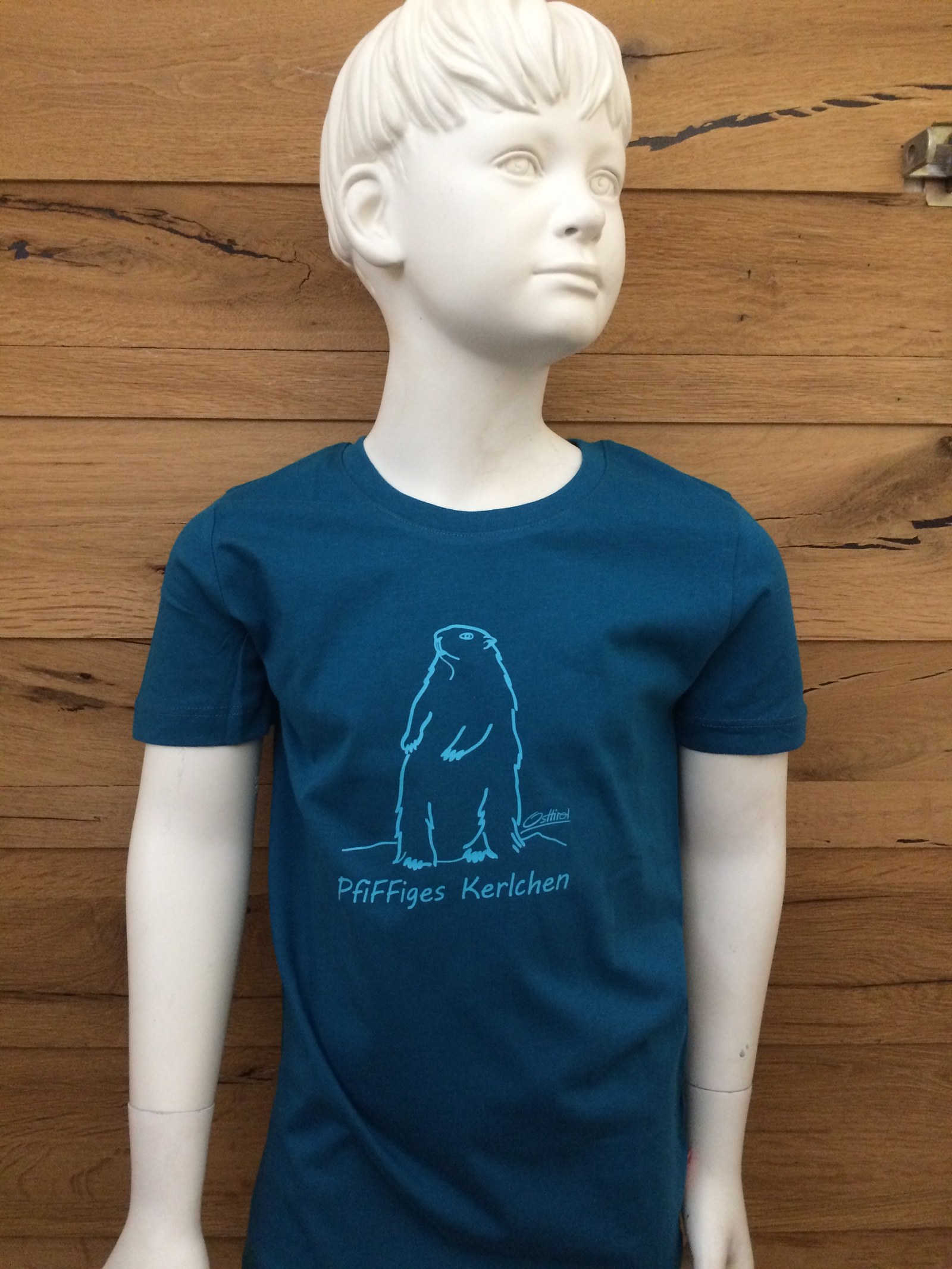Kinder T-Shirt "pfiffiges Kerlchen" petrol