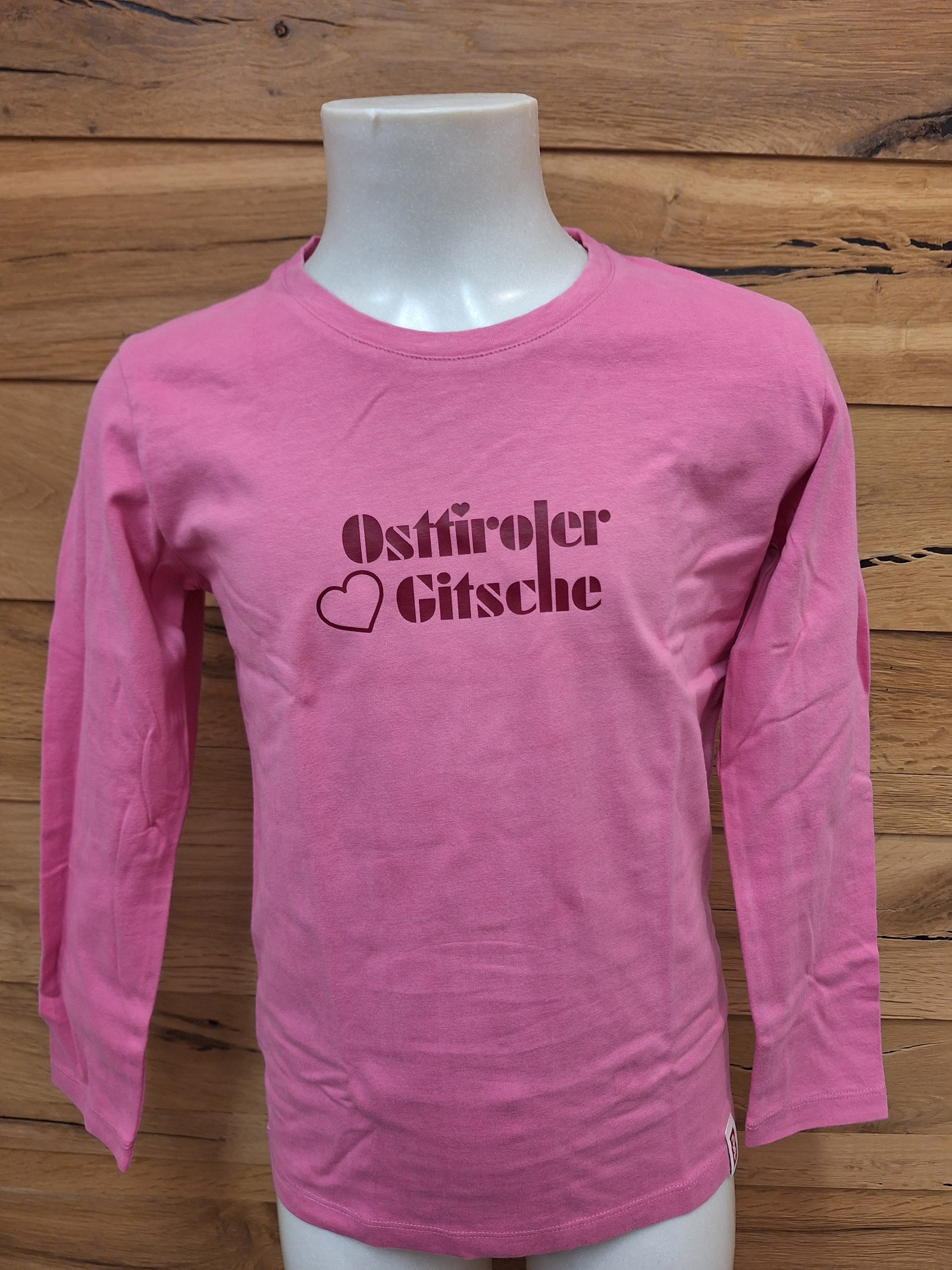 Kinder Longsleeve "Osttiroler Gitsche" pink