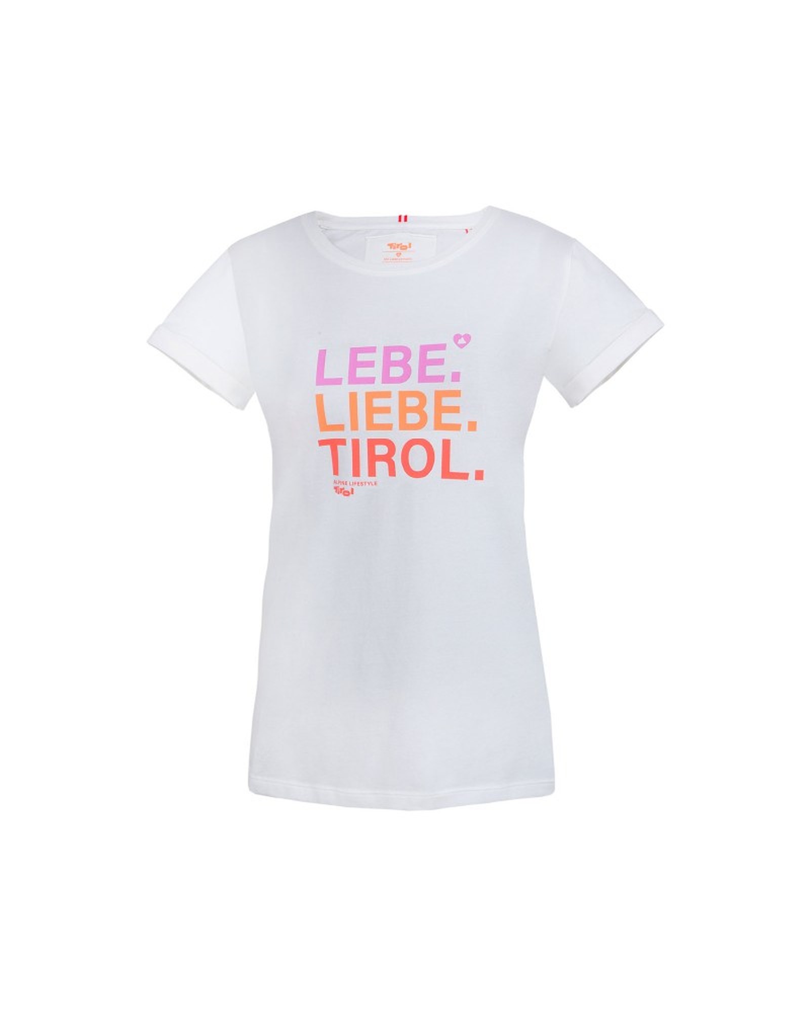 Damen T-Shirt "lebeliebetirol" weiß