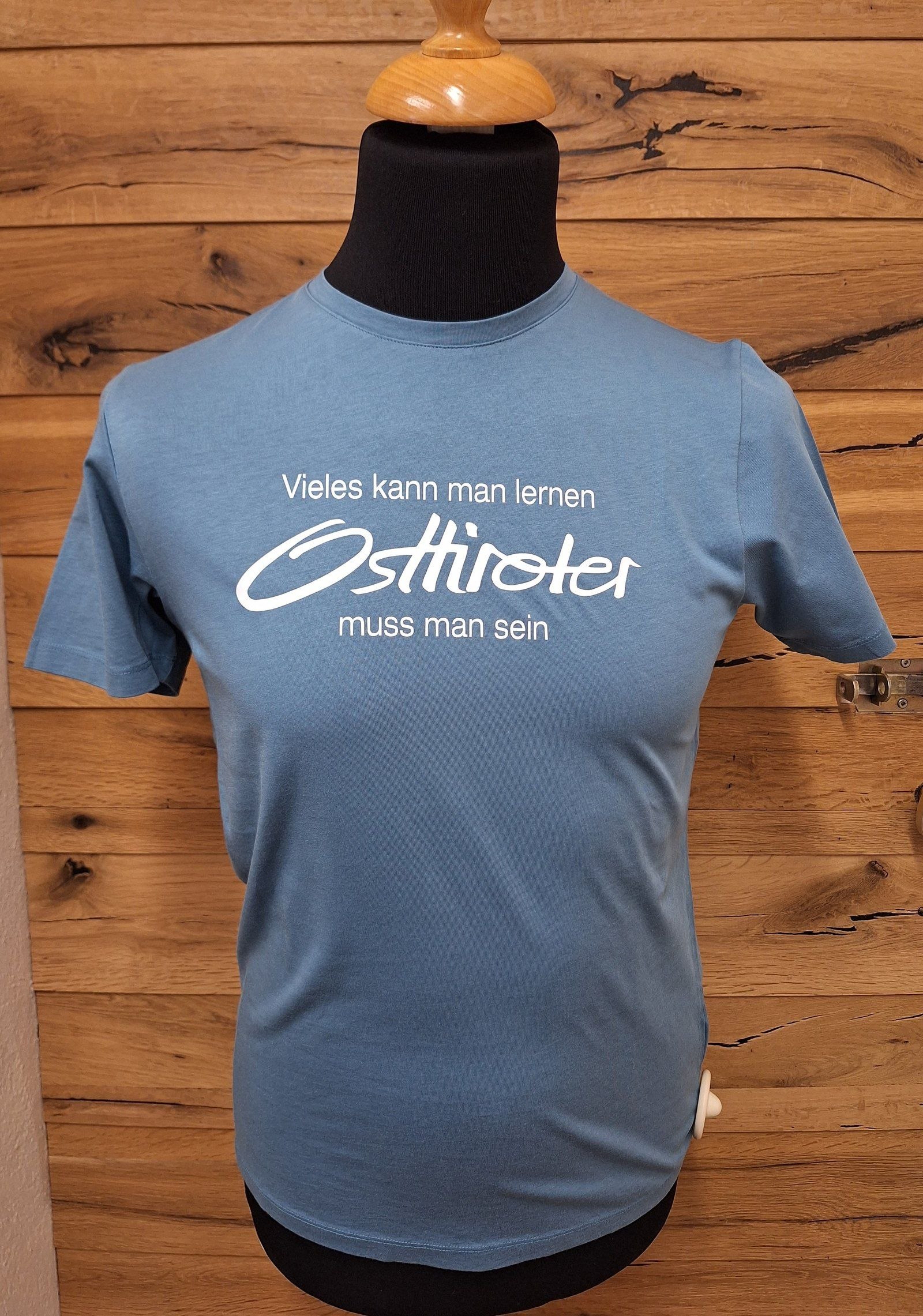 Herren T-Shirt "Osttiroler muss man sein" rauchblau