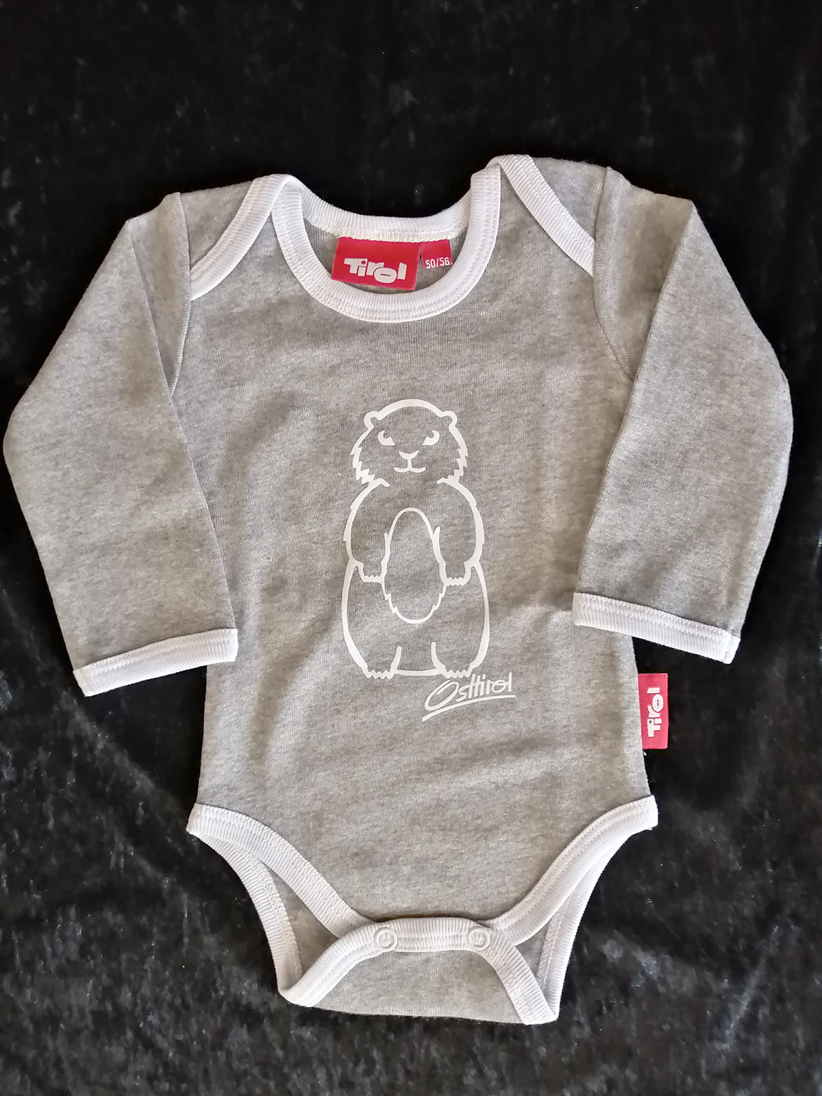 Babybody "Murmeltier" Osttirol, grau