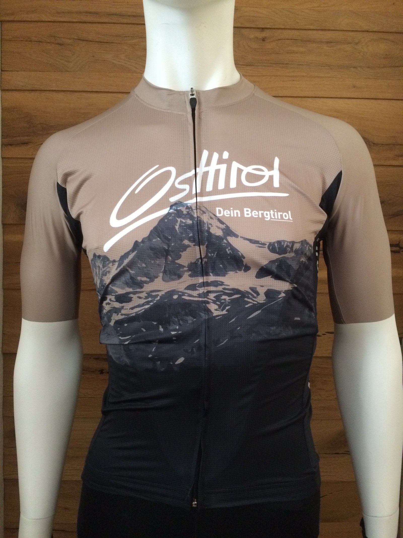 Rad Trikot "Glockner" Osttirol, sand/schwarz