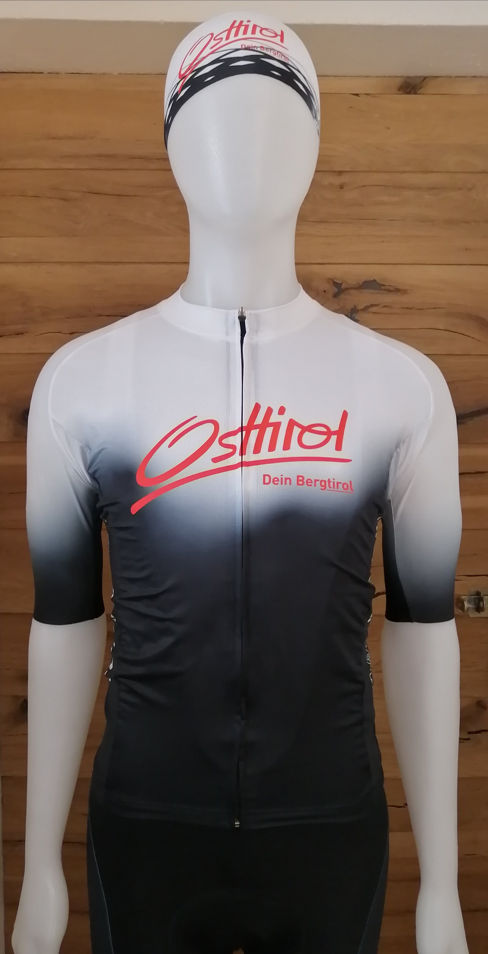 Rad Trikot "Osttirol" weiß/schwarz