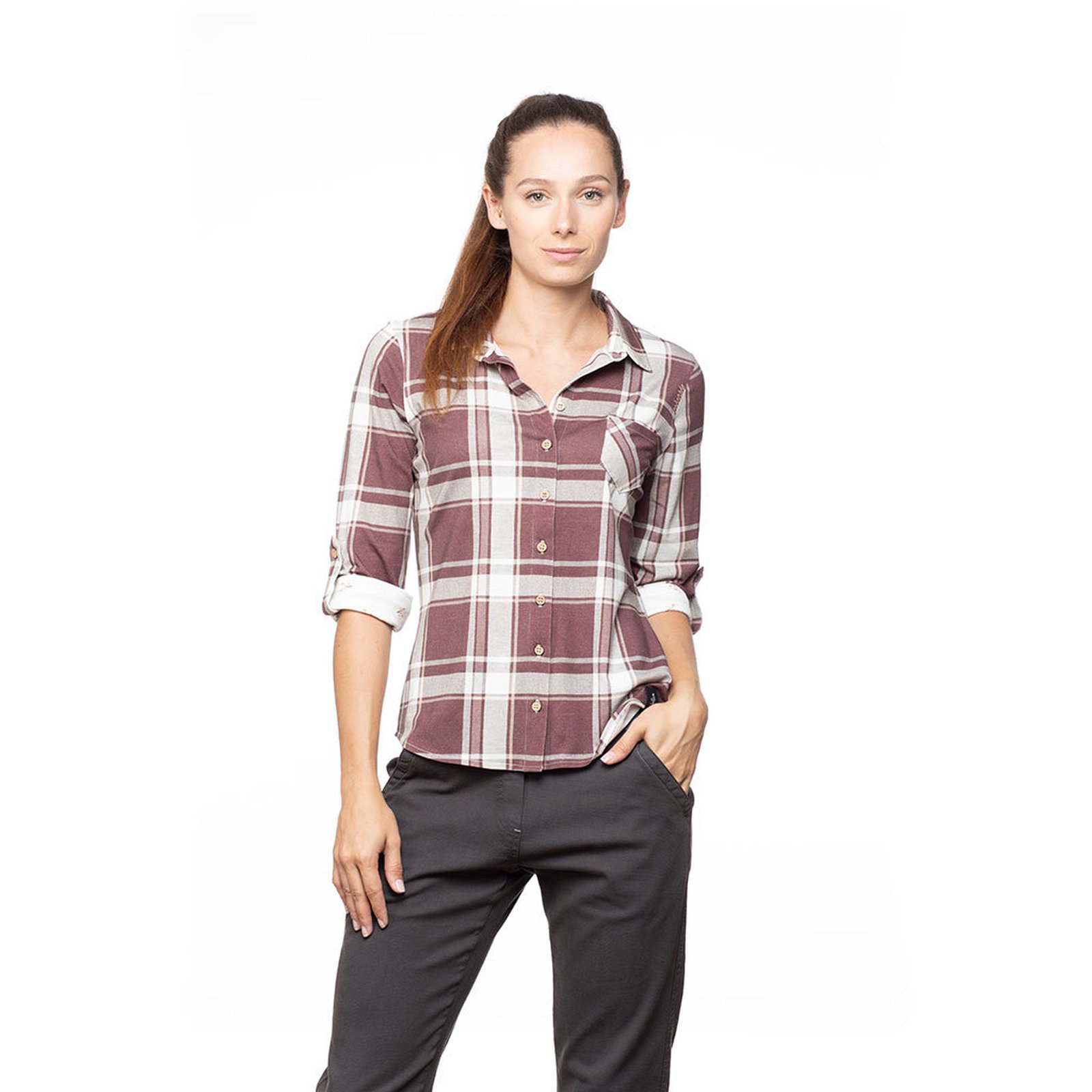 Damen Bluse "Bergisel" mahogany