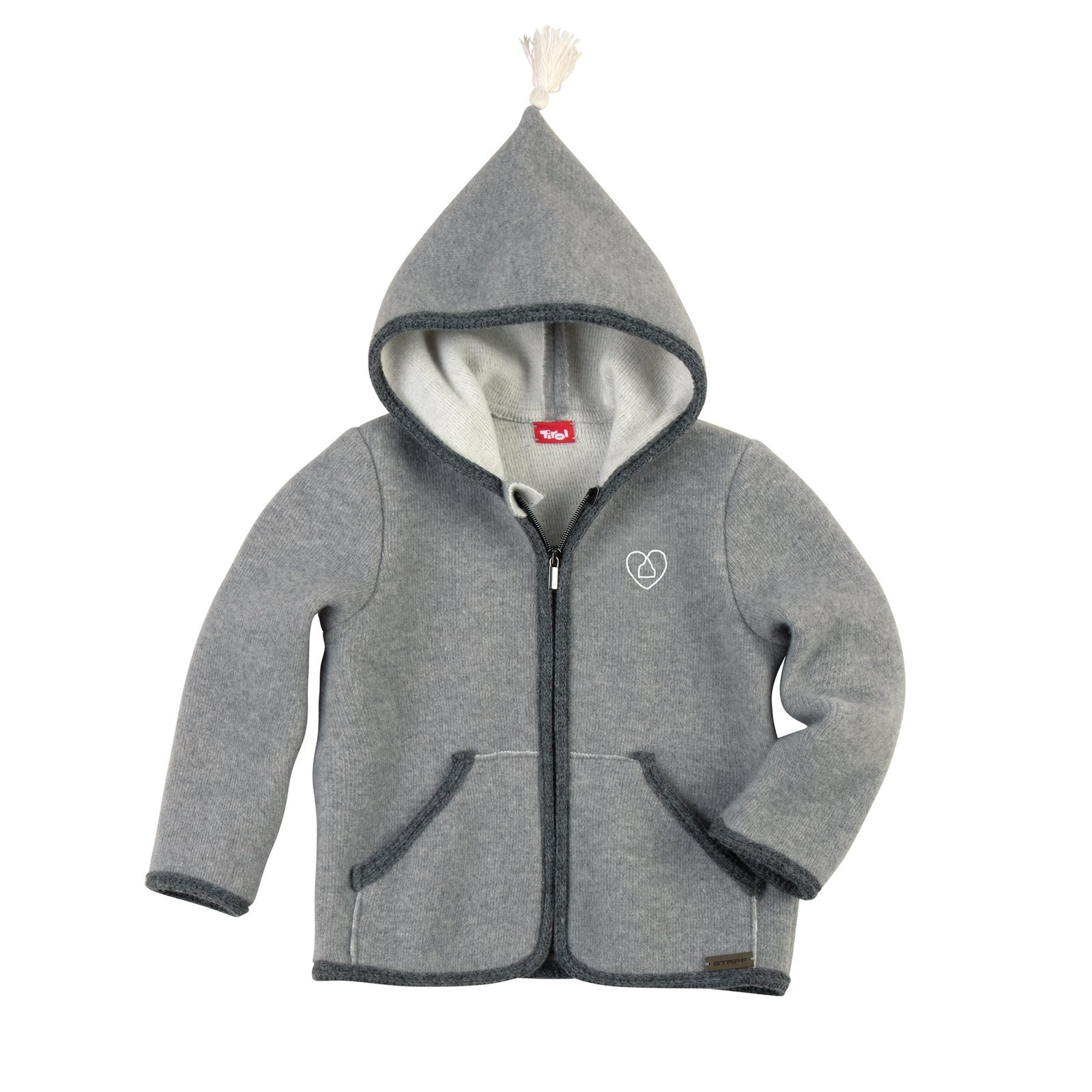 Baby Walk-Hoody "Michi" hellgrau