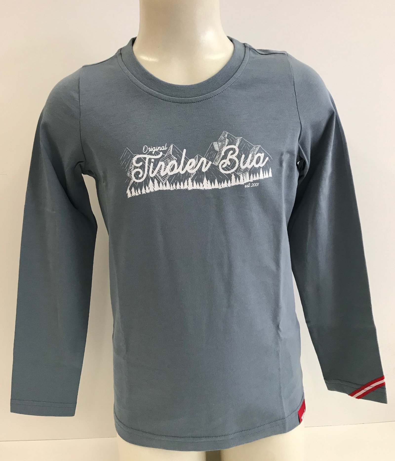 Kinder Longsleeve "Tiroler Bua" stein