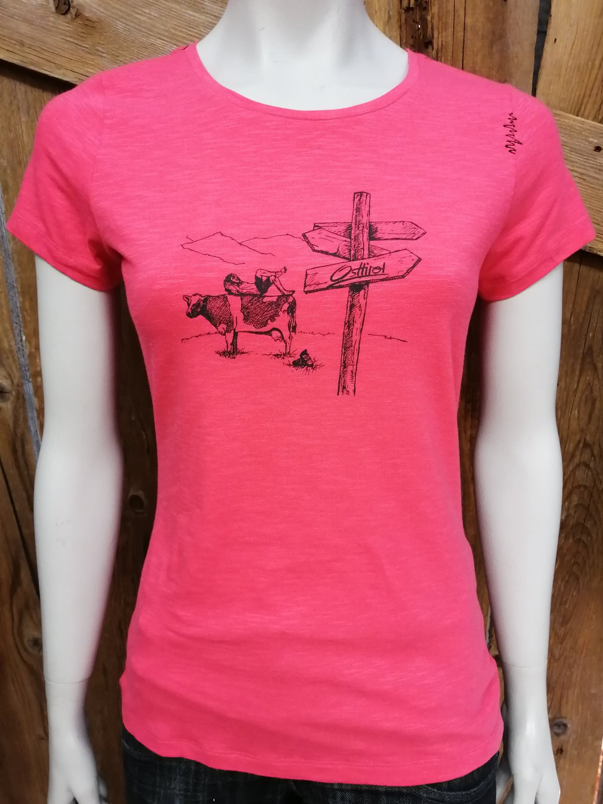 Damen T-Shirt "gechillt in Osttirol" pink