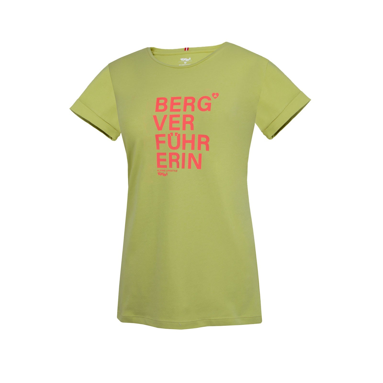 Damen T-Shirt "Bergverführerin" hell-oliv
