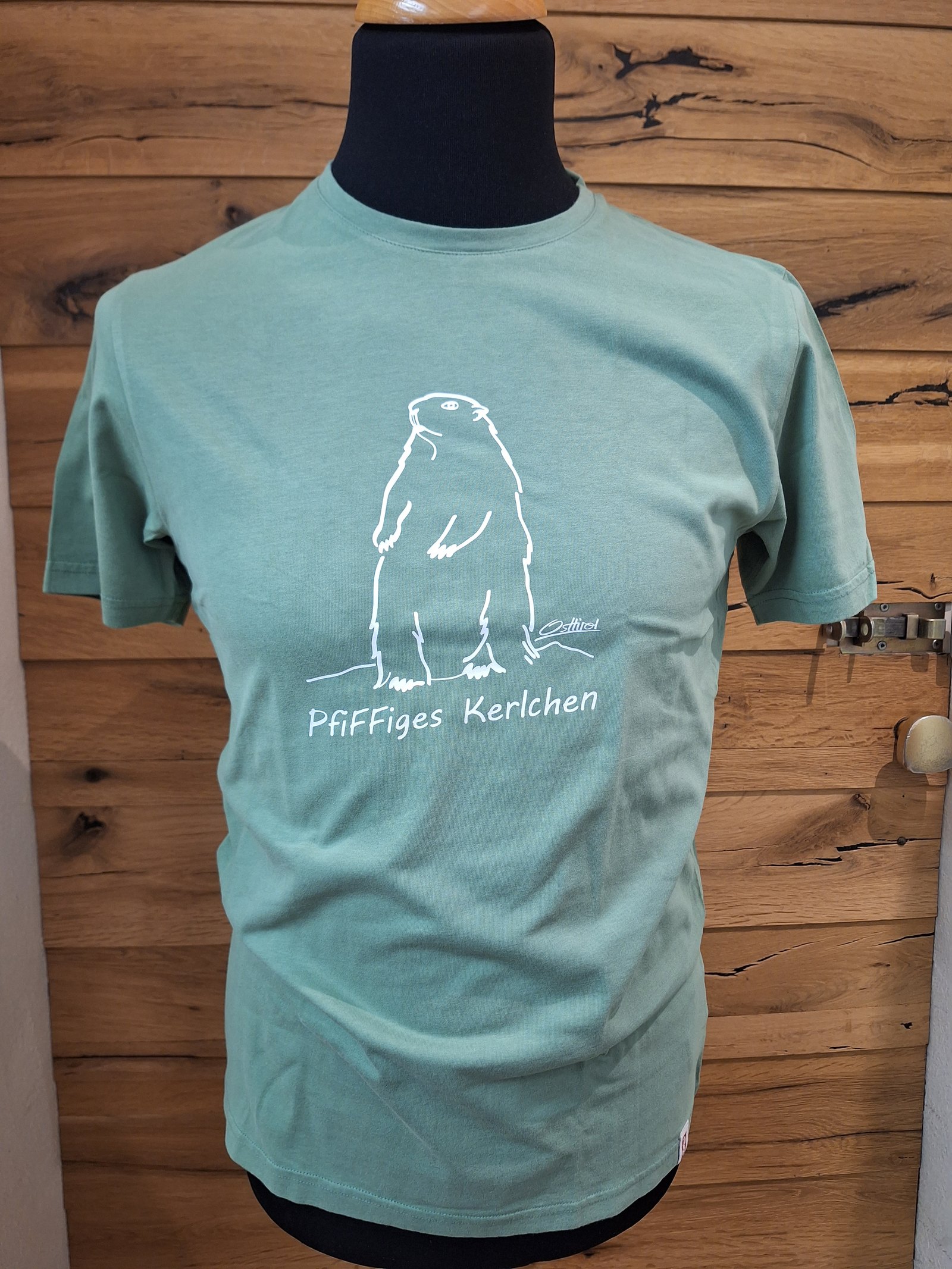 Herren T-Shirt "pfiffiges Kerlchen" moos