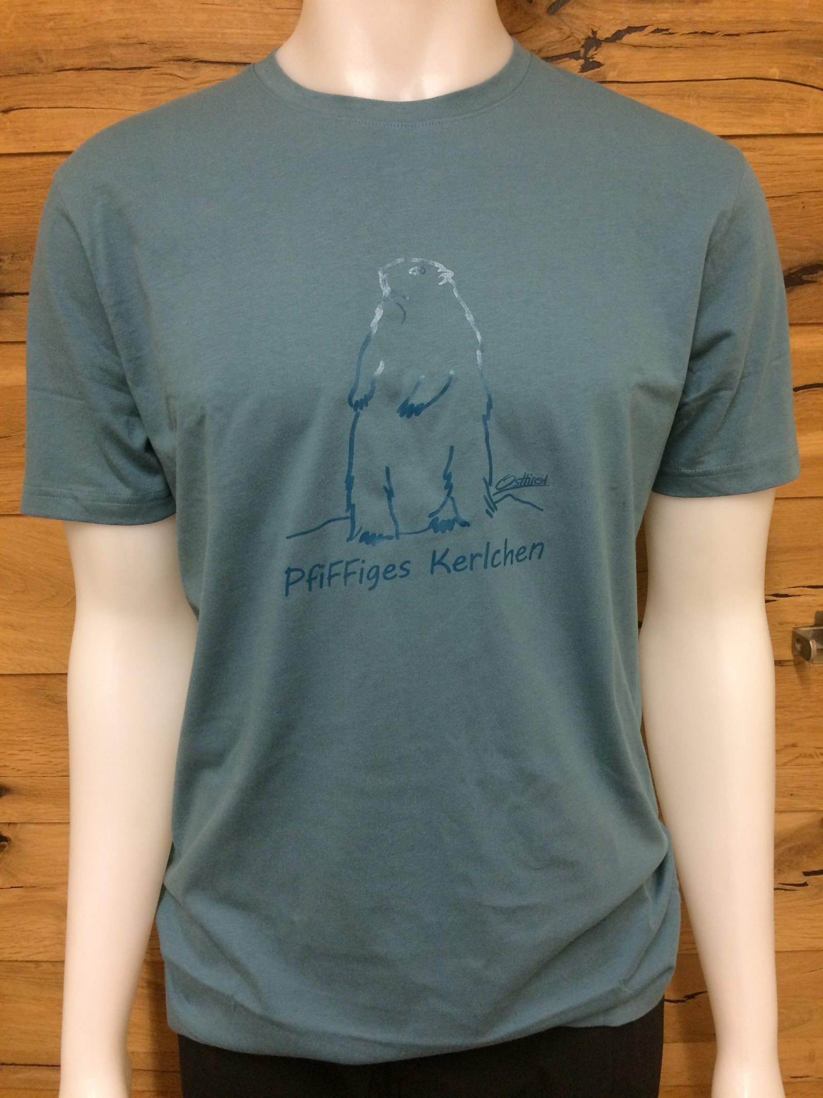 Herren T-Shirt "pfiffiges Kerlchen" petrol
