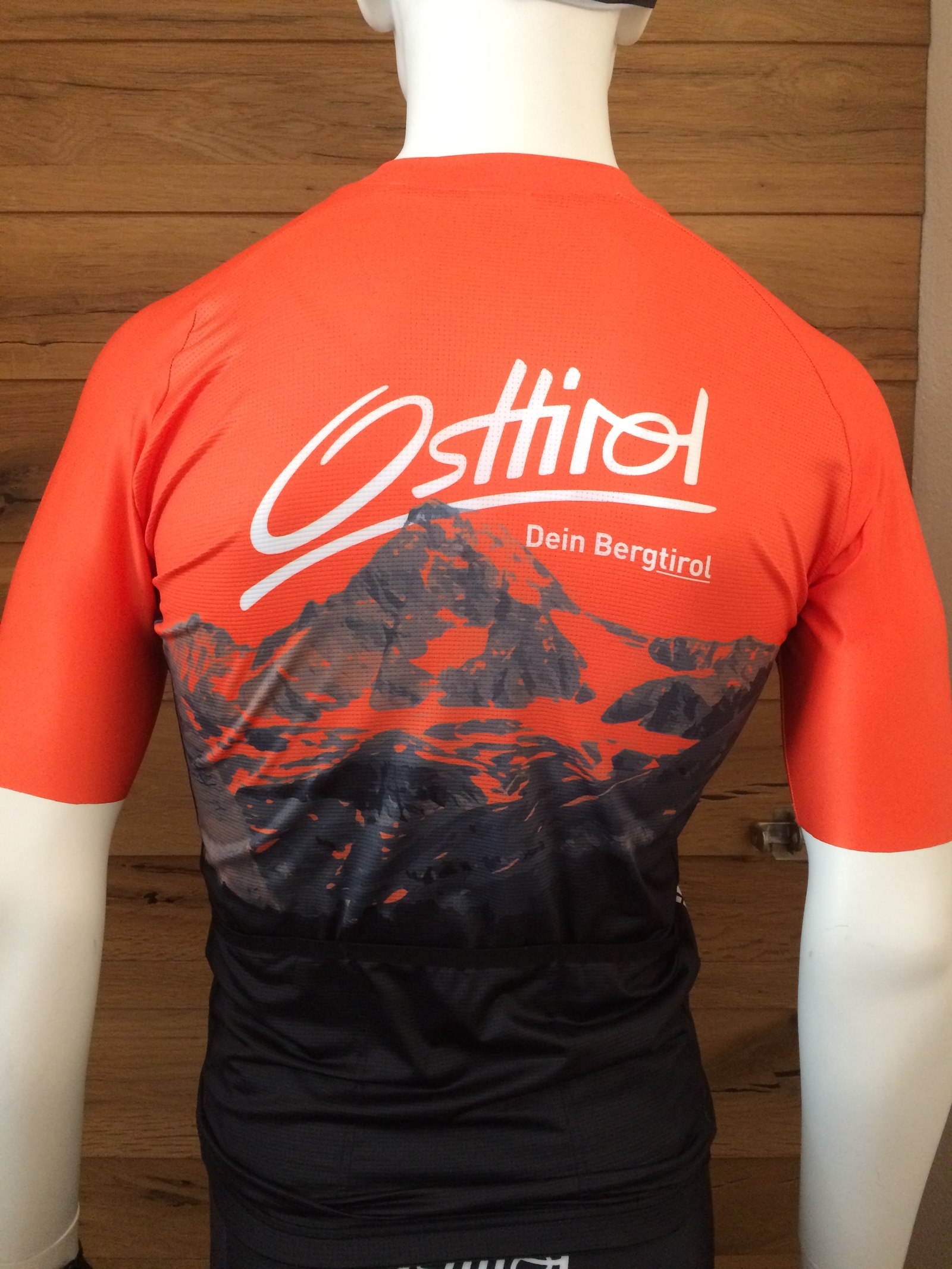 Rad Trikot "Glockner" Osttirol, orange/schwarz
