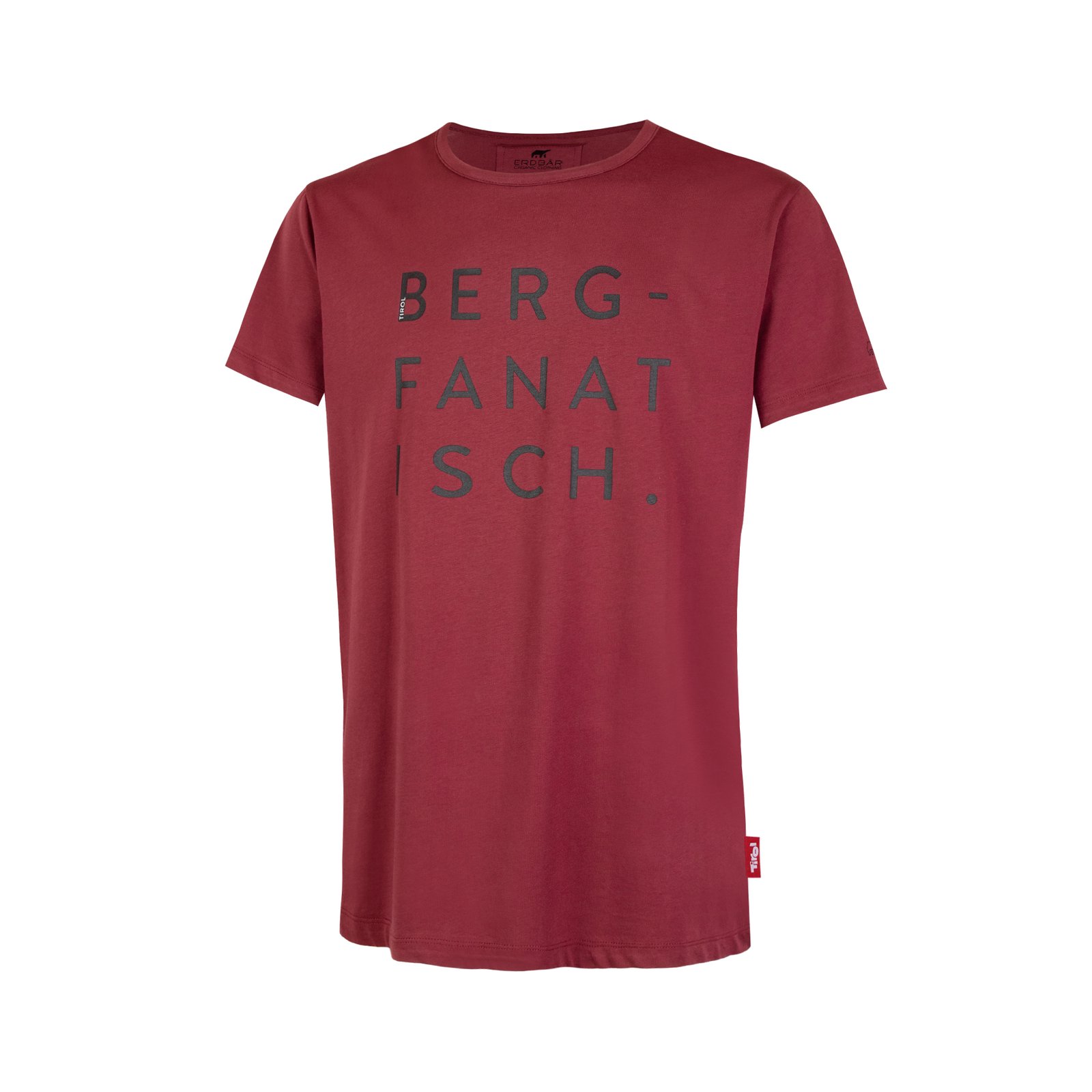 Herren T-Shirt "Bergfanatisch" weinrot