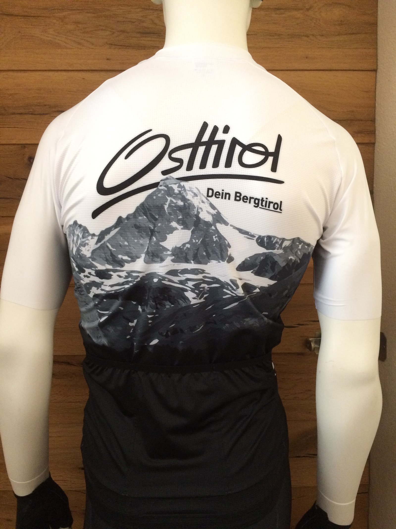 Rad Trikot "Glockner" Osttirol, weiß/schwarz