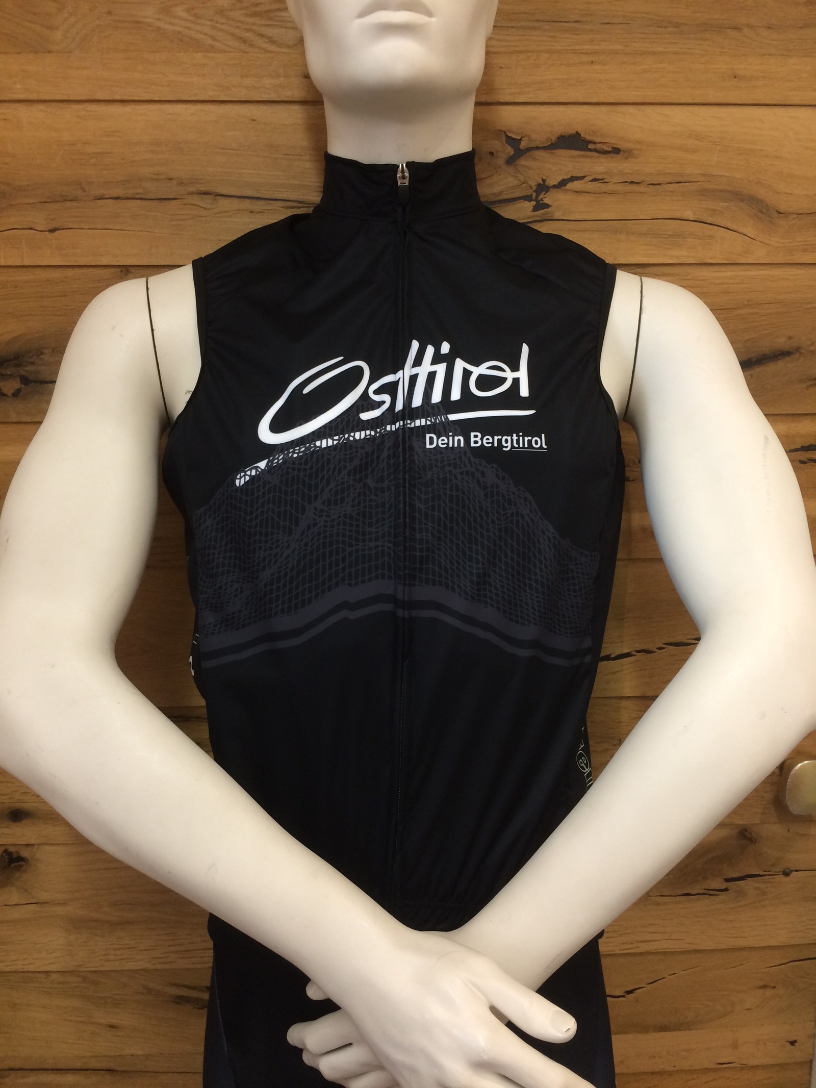 Rad Windstopper Gilet "Topografie" schwarz