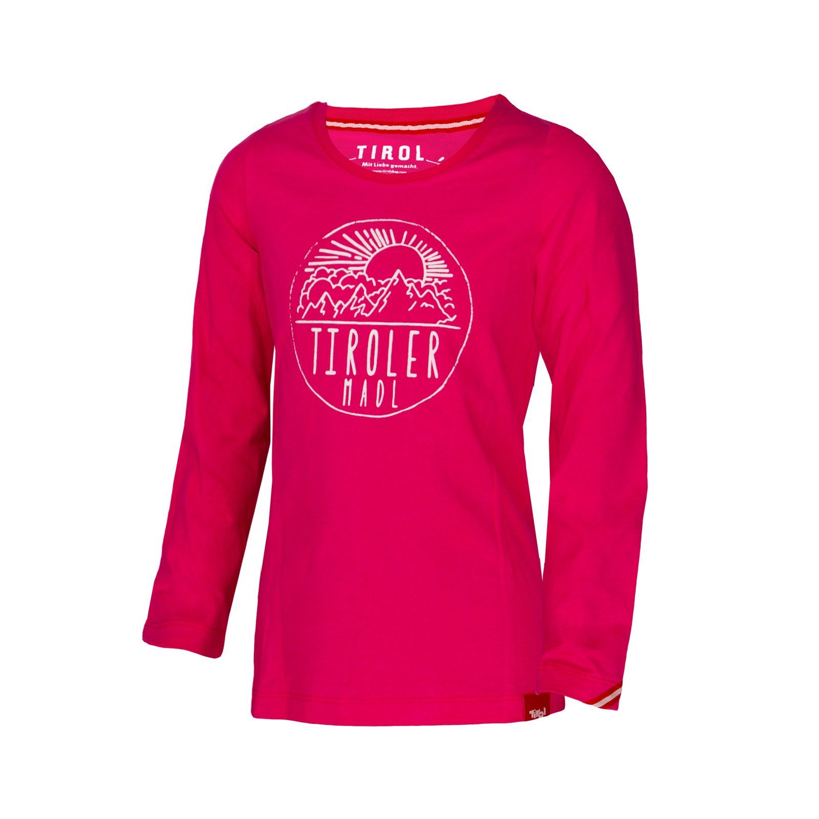 Damen Longsleeve "Tiroler Madl" pink