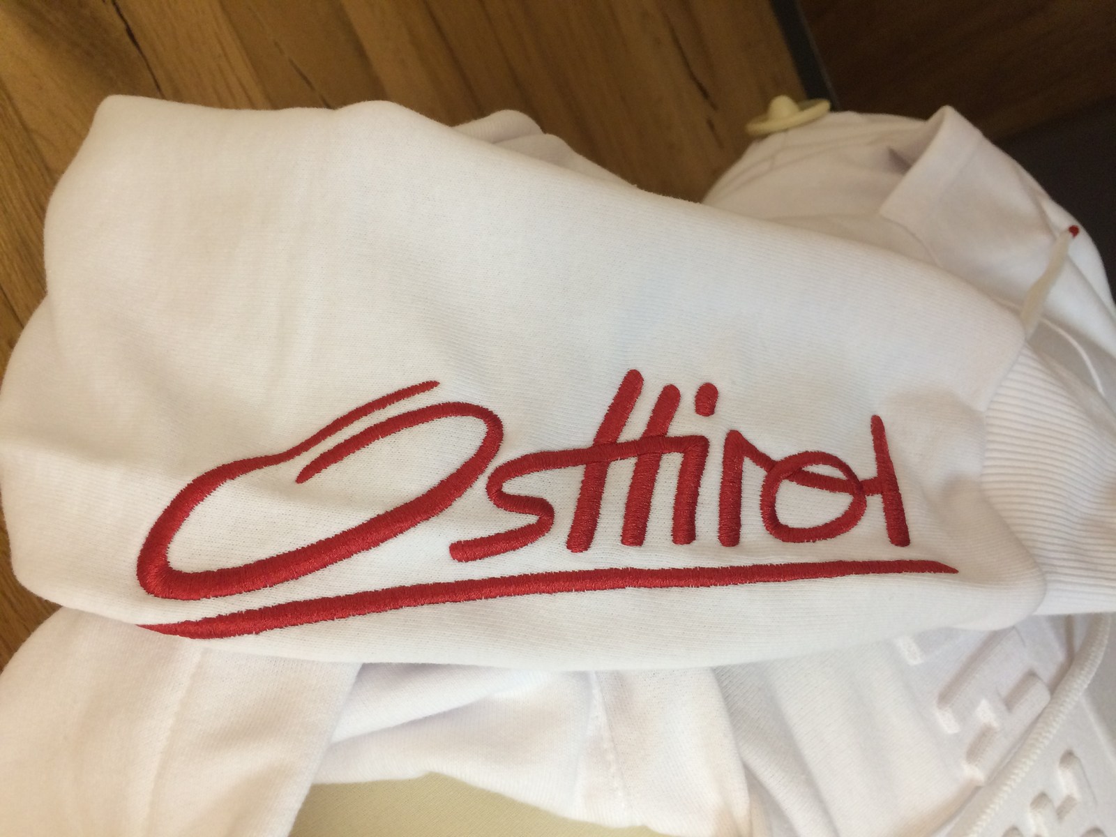 Damen Hoody "Be Happy" weiß