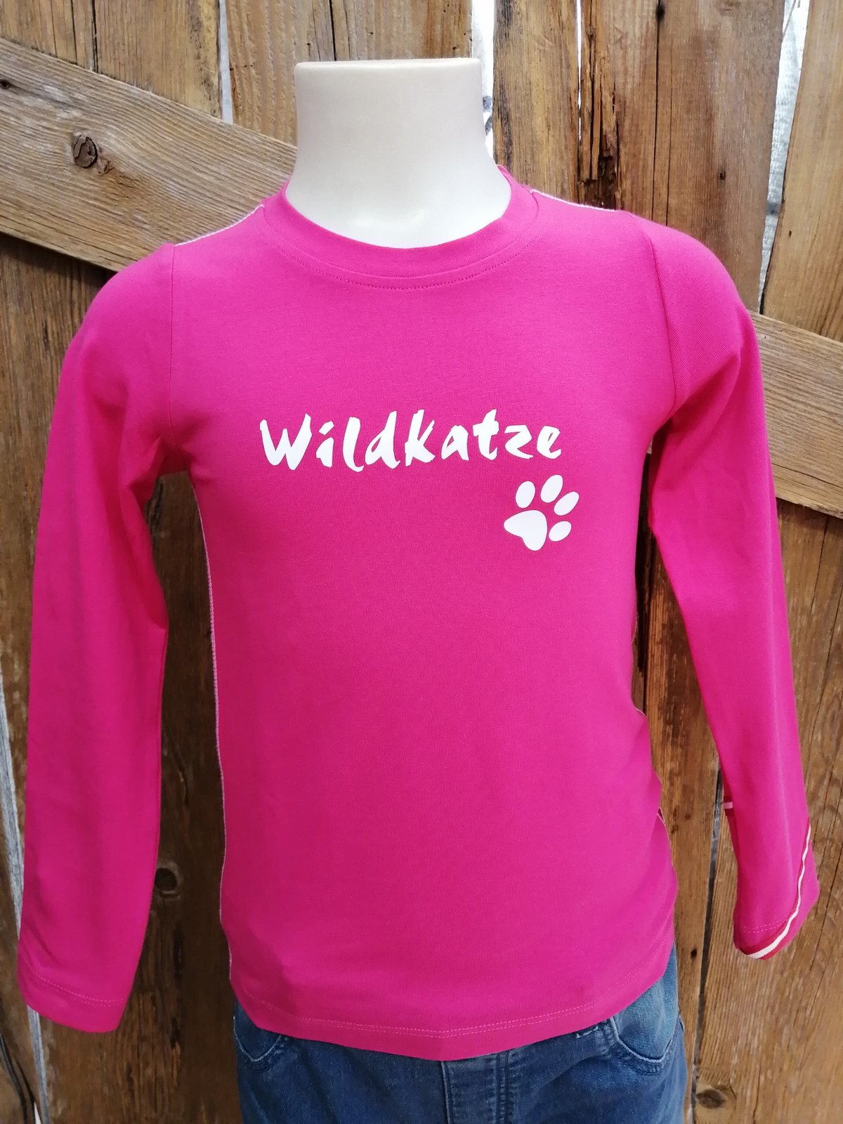 Kinder Longsleeve "Wildkatze" Osttirol pink