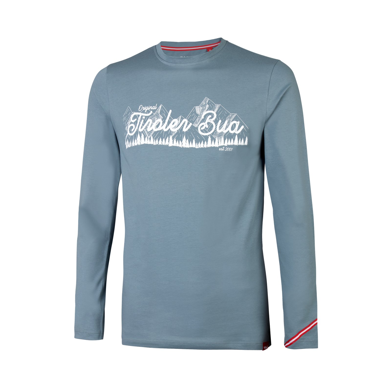 Herren Longsleeve "Tiroler Bua" blau