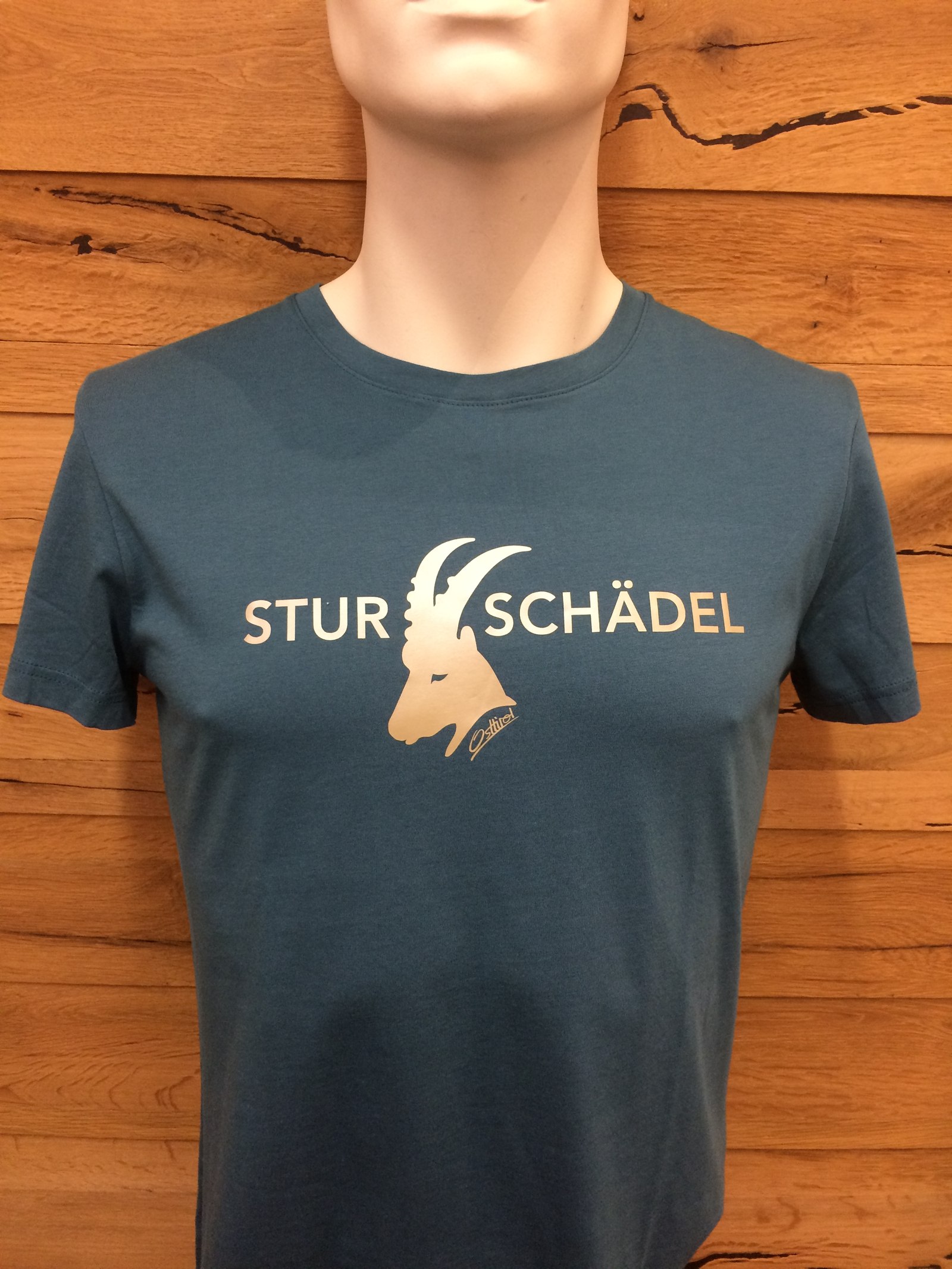 Herren T-Shirt "Sturschädel" petrol