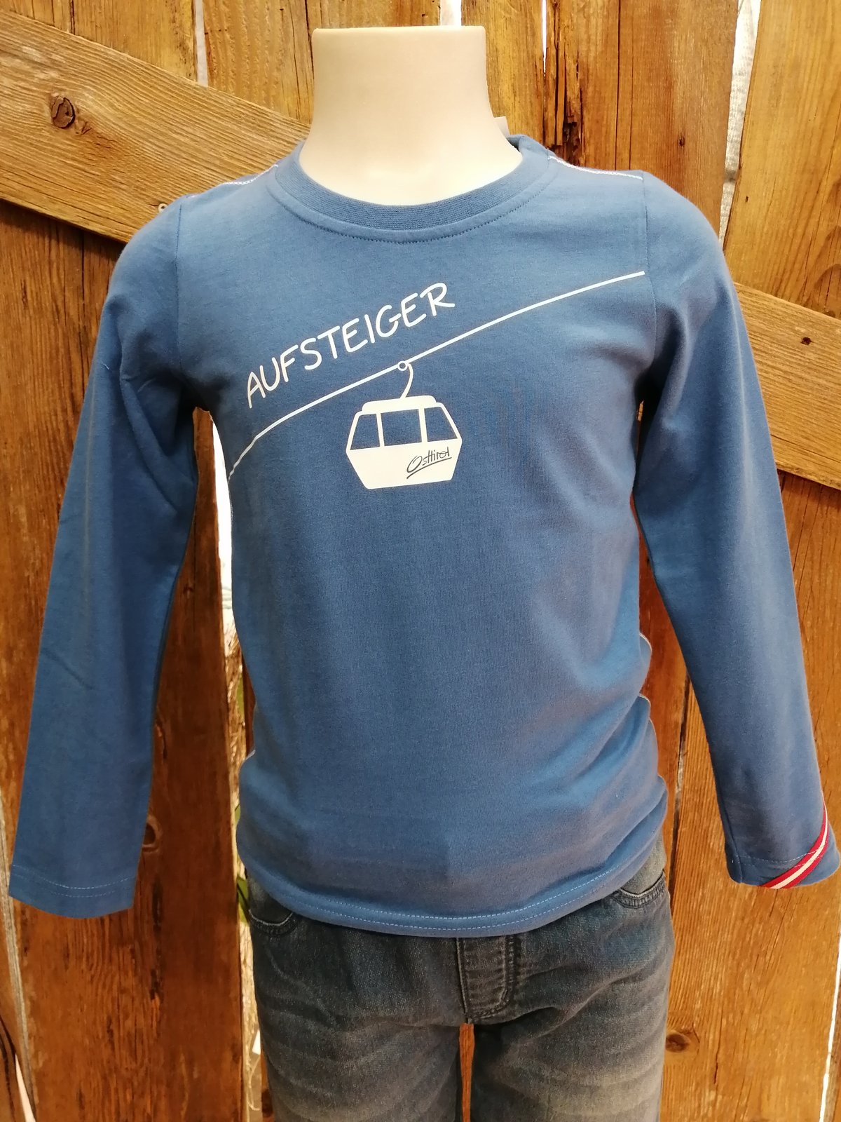Kinder Longsleeve "Aufsteiger" Osttirol blau