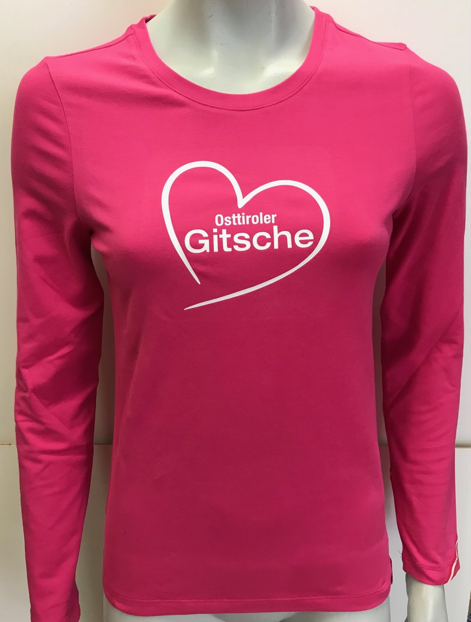 Damen Longsleeve "Osttiroler Gitsche" pink