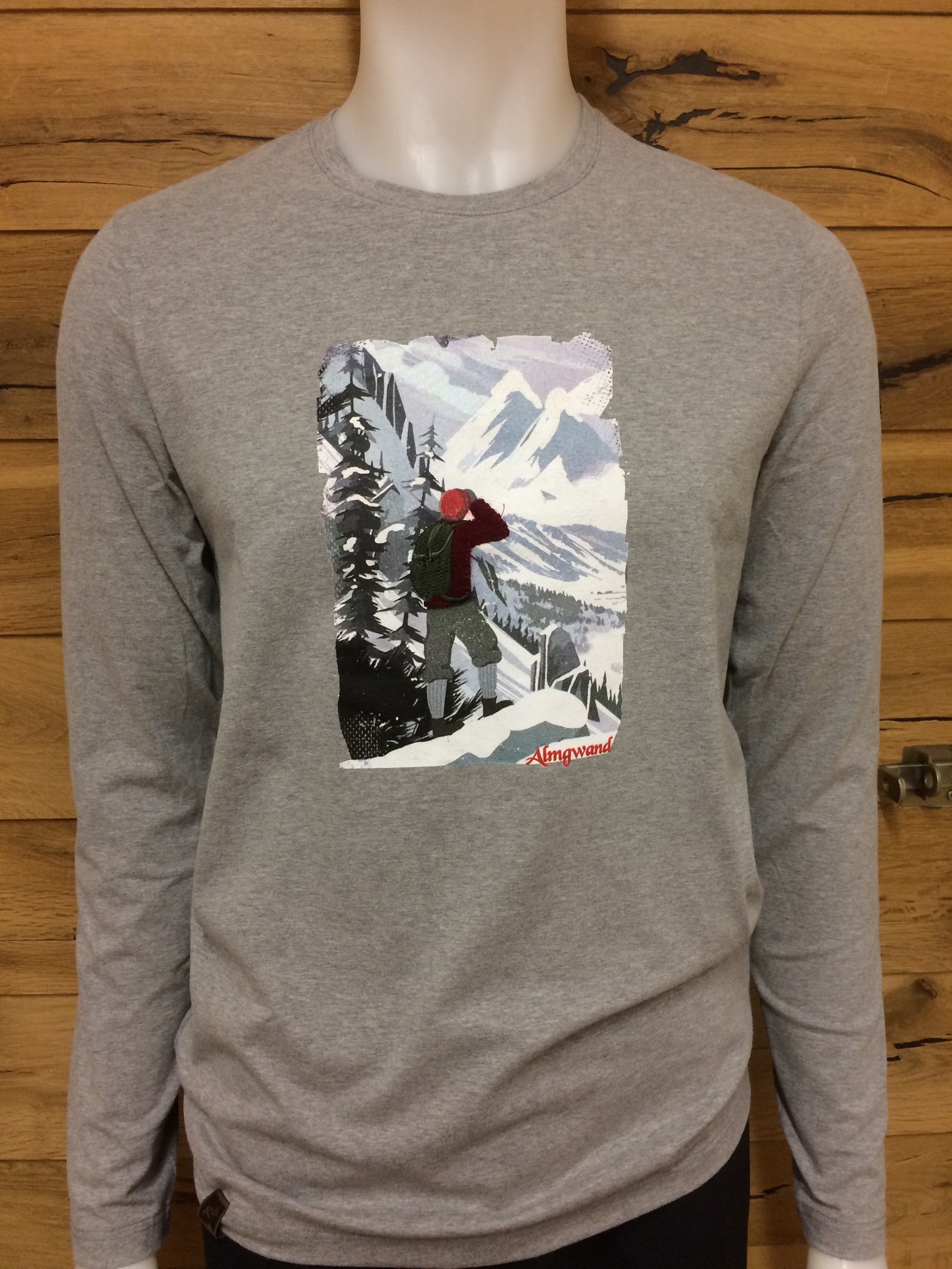 Herren Longsleeve "Handalm" grau