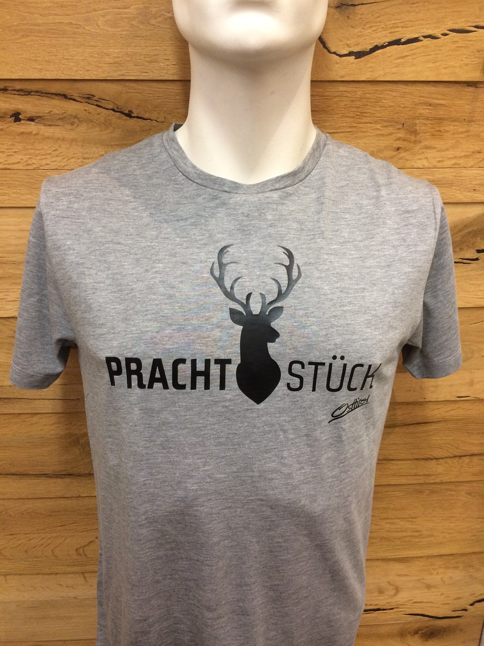 Herren T-Shirt "Prachtstück", grau-meliert