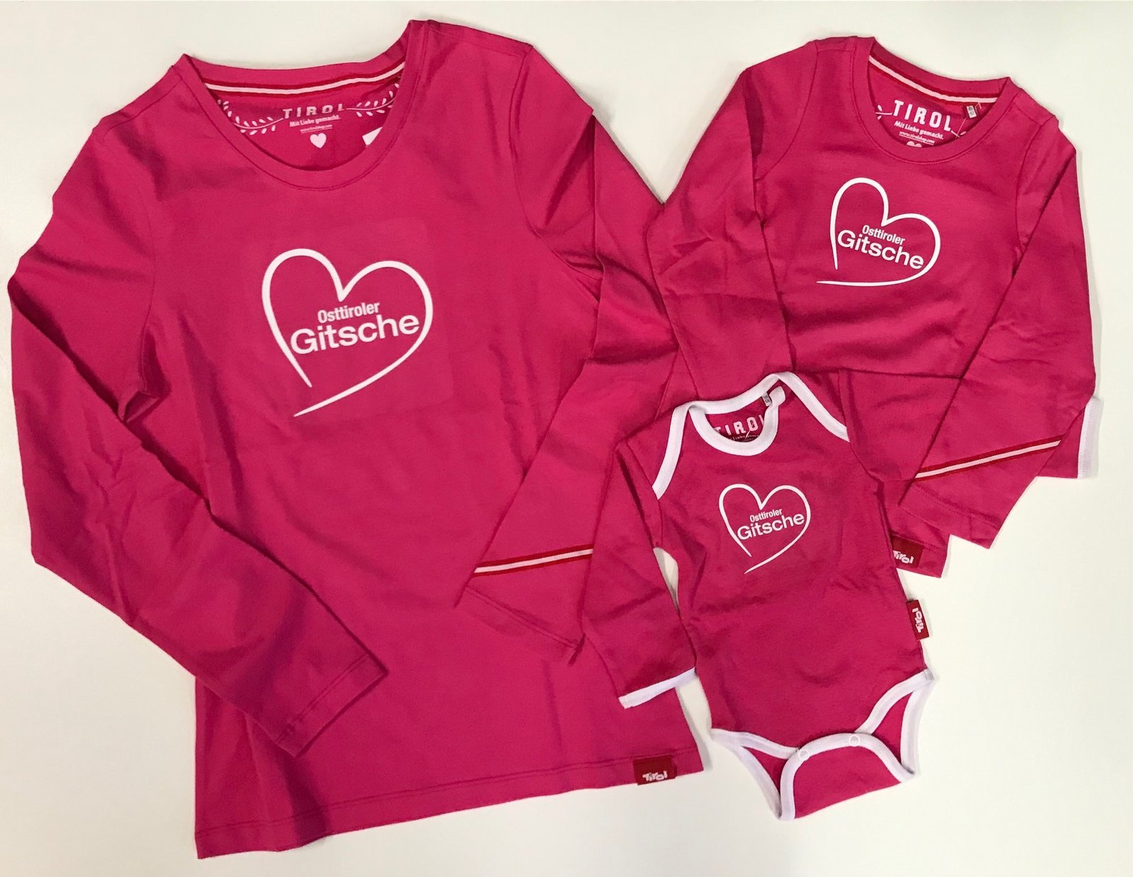 Kinder Longsleeve "Osttiroler Gitsche" pink