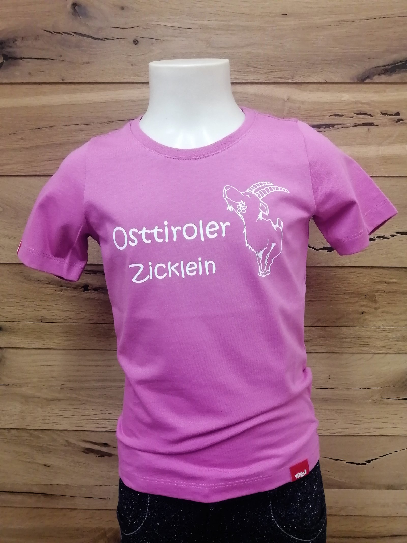 Kinder T-Shirt "Ostttiroler Zicklein" pink