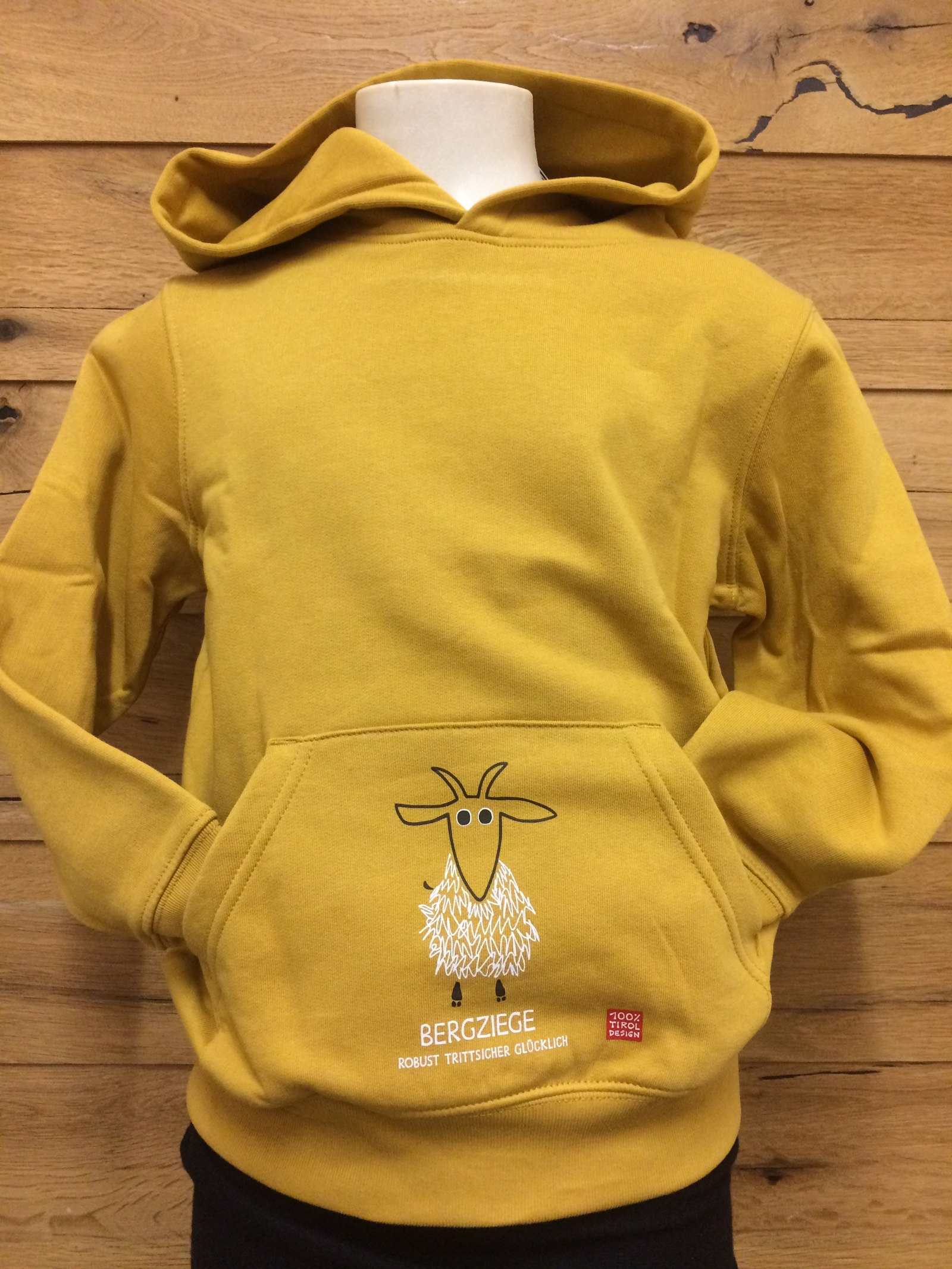 Kinder Hoody "Bergziege" gelb