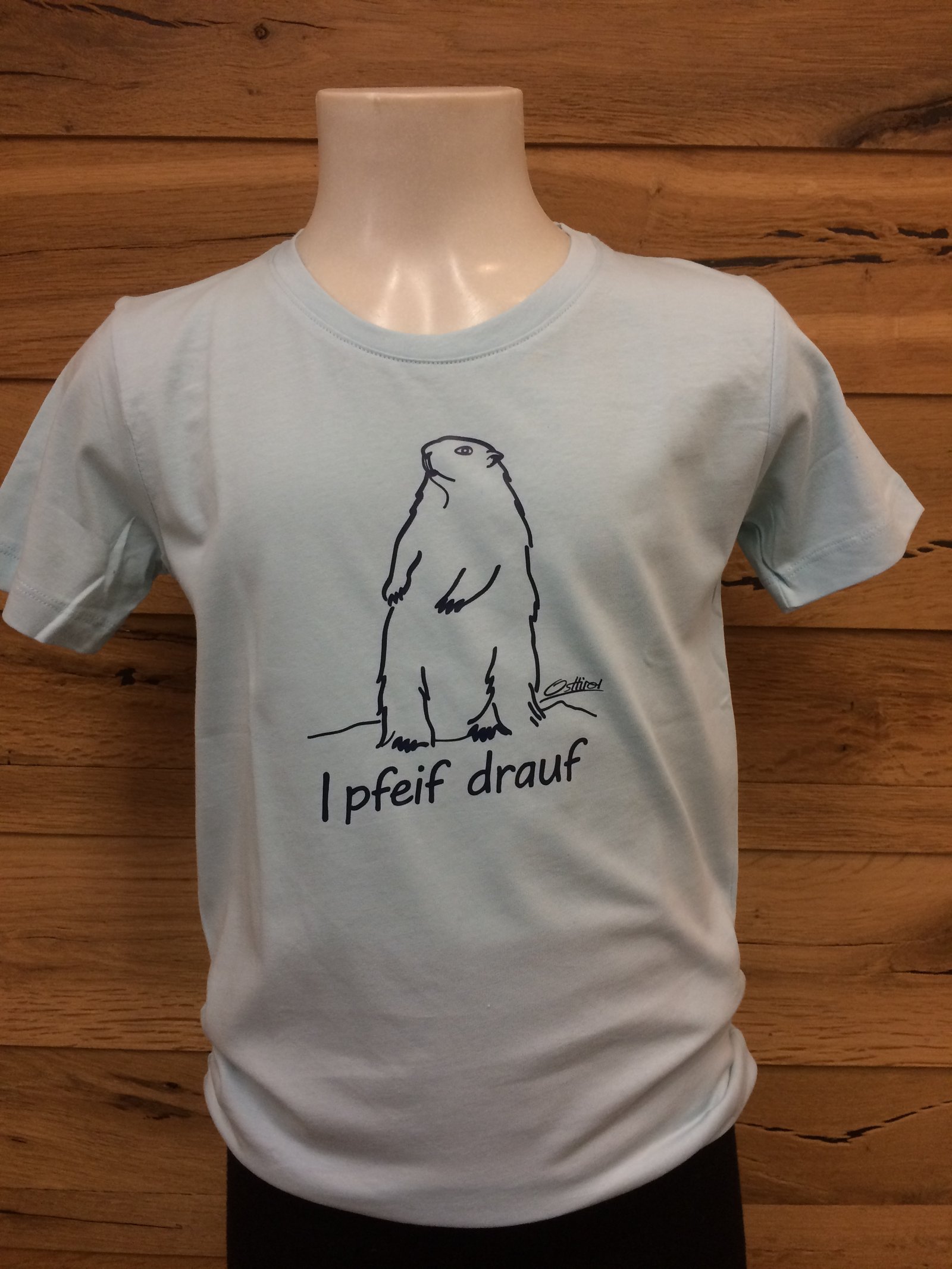 Kinder T-Shirt "I pfeif drauf" hellblau