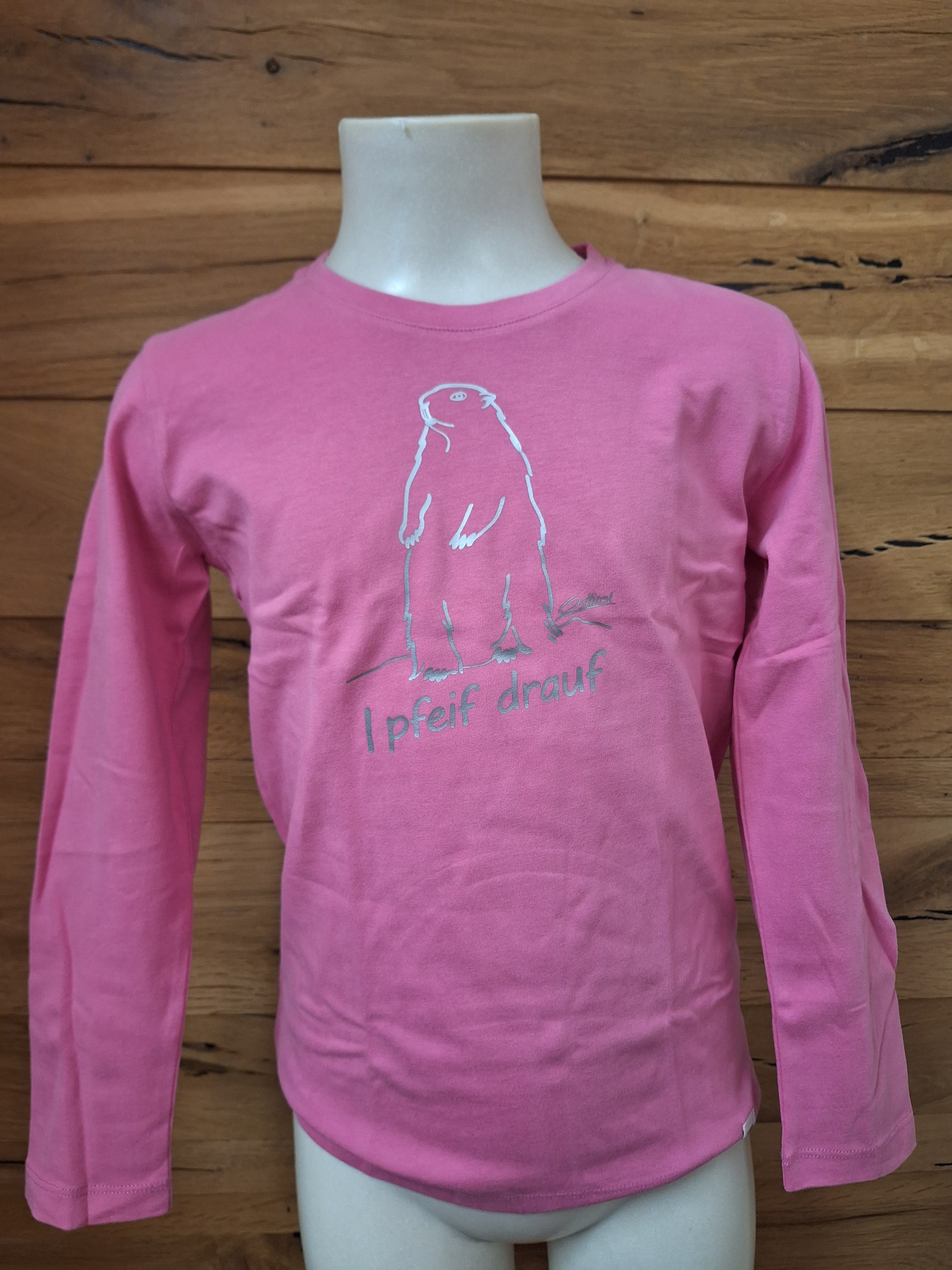 Kinder Longsleeve "I pfeif drauf", pink