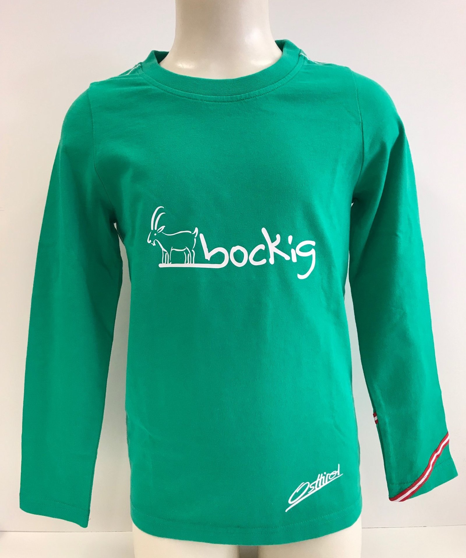 Kinder Longsleeve "bockig" Osttirol, grün