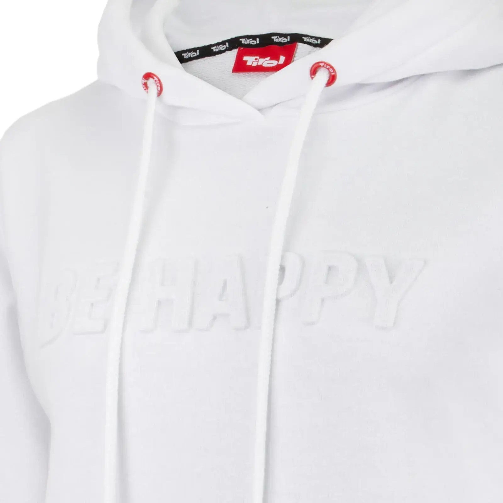 Damen Hoody "Be Happy" weiß