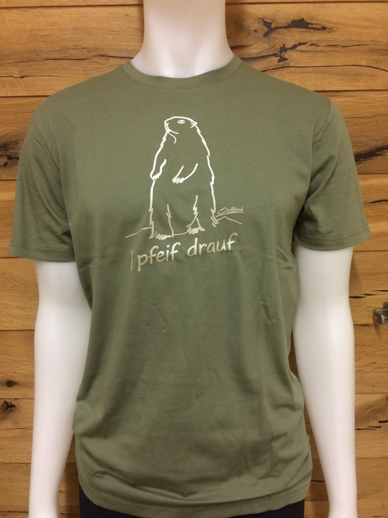 Herren T-Shirt "I pfeif drauf" oliv