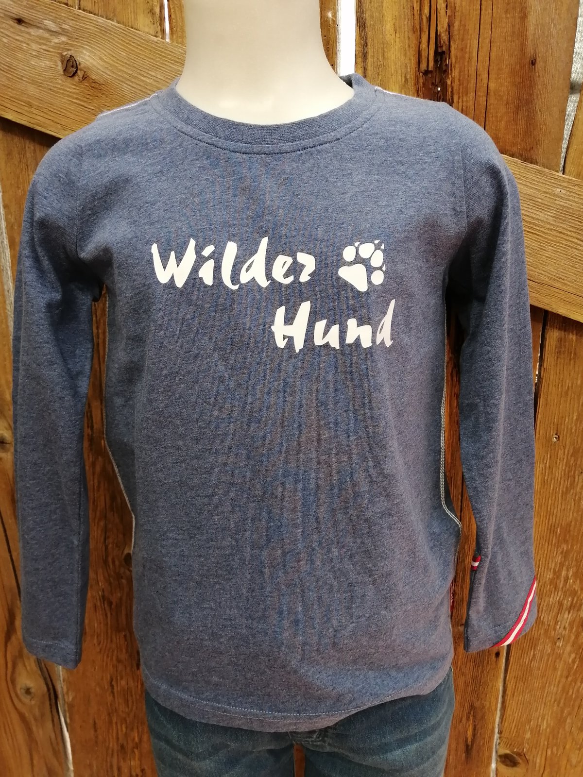 Kinder Longsleeve "Wilder Hund" Osttirol blau