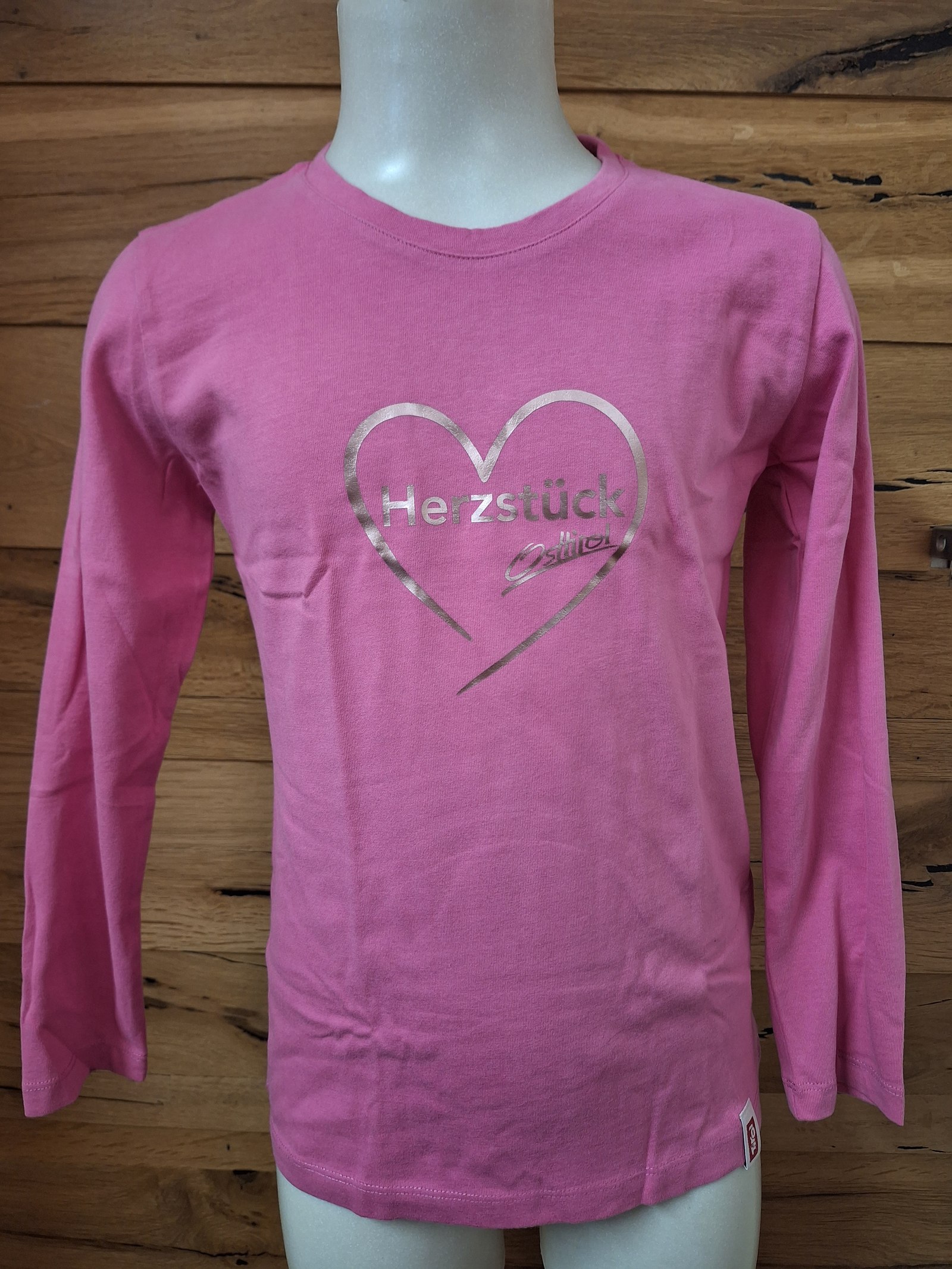 Kinder Longsleeve "Herzstück" pink