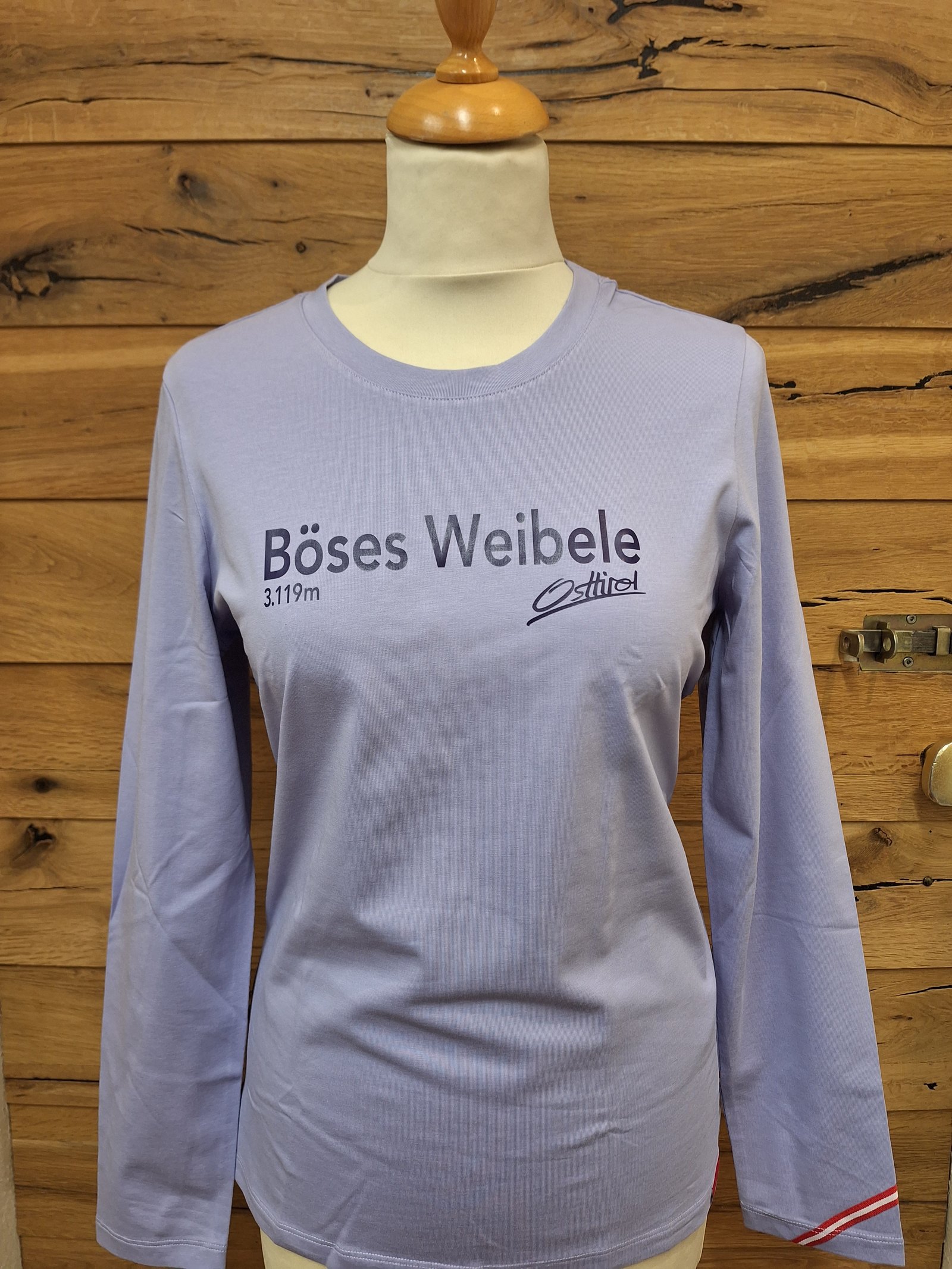 Damen Longsleeve "Böses Weibele" lila