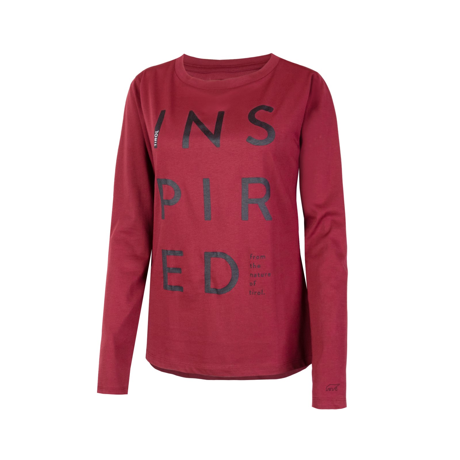 Damen Longsleeve "Inspired" weinrot