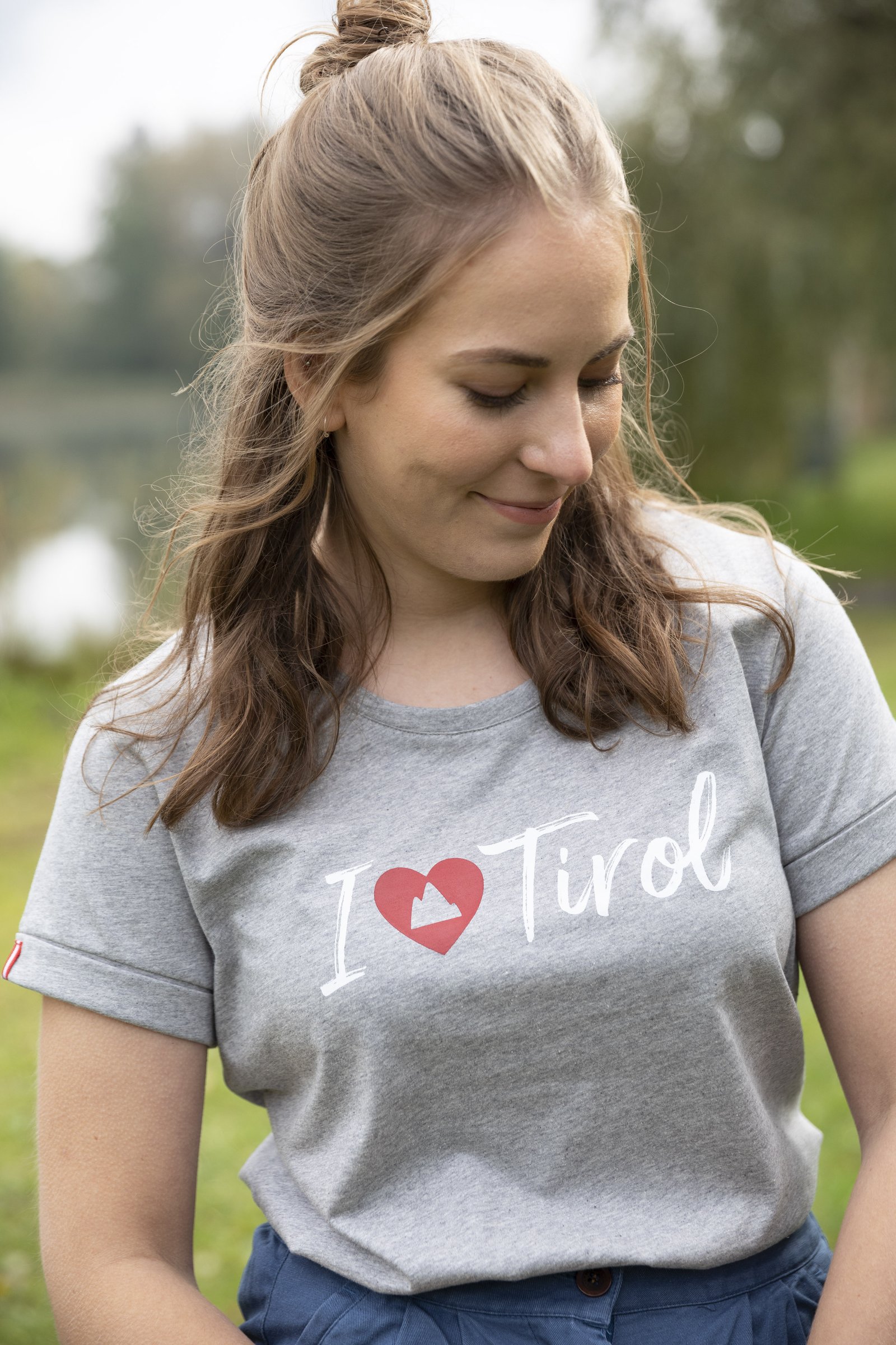 Damen T-Shirt "Herzberg" hellgrau